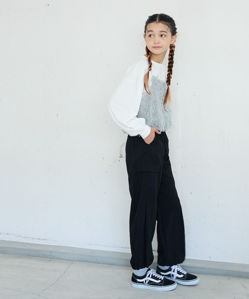 GLOBAL WORK（グローバルワーク）の「DRYドロストカーゴパンツ/125083（カーゴパンツ・キッズ・グレー/ミント/ピンク/ブラック/サックスブルー/ブラック系その他・120cm/130cm/140cm/150cm/160cm）」の9枚目の写真