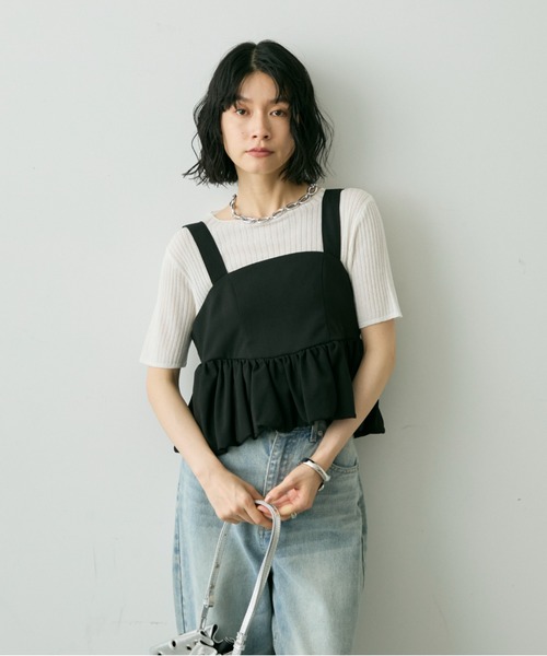 Shelly island（シェリーアイランド）の「バルーンキャミトップス（キャミソール・レディース・グレー/ブラック・FREE）」の22枚目の写真