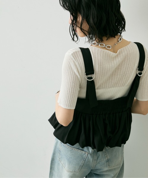 Shelly island（シェリーアイランド）の「バルーンキャミトップス（キャミソール・レディース・グレー/ブラック・FREE）」の20枚目の写真