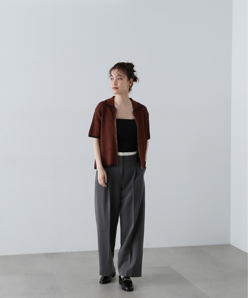 N.（N. Natural Beauty Basic）（エヌエヌナチュラルビューティーベーシック）の「◆カップ付インナーキャミソール（Tシャツ/カットソー・レディース・ホワイト/ブラック・MEDIUM）」の3枚目の写真