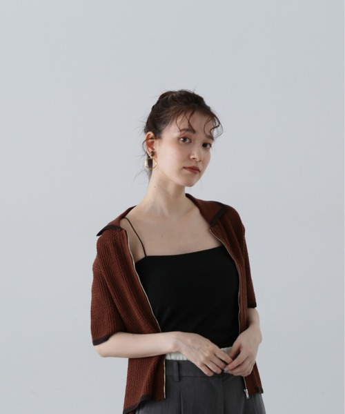 N.（N. Natural Beauty Basic）（エヌエヌナチュラルビューティーベーシック）の「◆カップ付インナーキャミソール（Tシャツ/カットソー・レディース・ホワイト/ブラック・MEDIUM）」の6枚目の写真