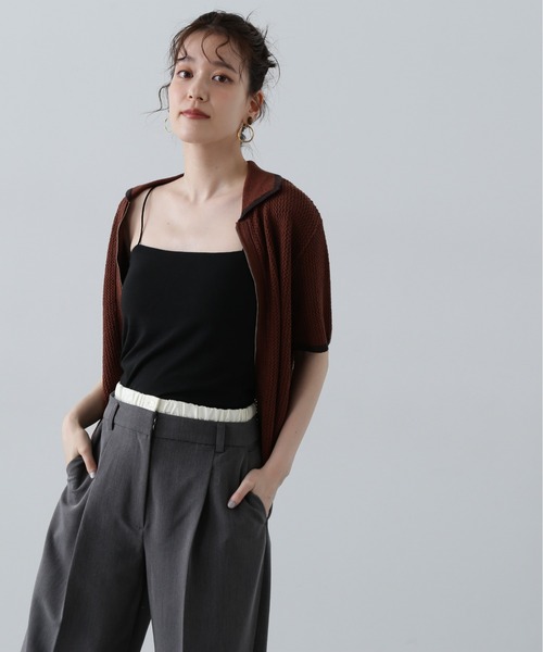 N.（N. Natural Beauty Basic）（エヌエヌナチュラルビューティーベーシック）の「◆カップ付インナーキャミソール（Tシャツ/カットソー・レディース・ホワイト/ブラック・MEDIUM）」の8枚目の写真