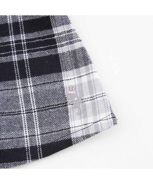 KP（ケーピー）の「チェック肩リボン付ドッキングチュニック(80～150)（チュニック・キッズ・マスタード/ブラック・150cm/140cm/130cm/120cm/110cm/100cm/90cm/80ｃｍ）」の6枚目の写真