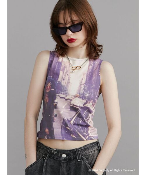jouetie（ジュエティ）の「【JANIS】photo print sleeveless top【コラボ】（タンクトップ・レディース・その他1/その他2・MEDIUM）」の2枚目の写真