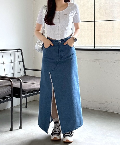 MAGPIEROBIN（マグパイロビン）の「MAGPIE ROBIN／RIB SPAN カーディガン（カーディガン/ボレロ・レディース・ブラック/ライトグレー・FREE）」の9枚目の写真