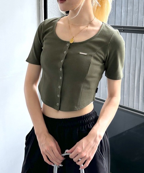 MAGPIEROBIN（マグパイロビン）の「MAGPIE ROBIN／RIB SPAN カーディガン（カーディガン/ボレロ・レディース・ブラック/ライトグレー・FREE）」の18枚目の写真