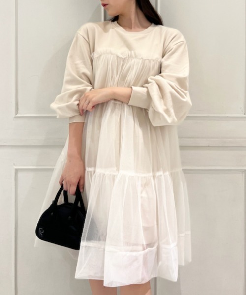 チュールレイヤードスウェット（スウェット）｜SNIDEL（スナイデル）の  