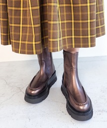 cava cava | 軽量｜厚底サイドゴアモカブーツ　7420183(ブーツ)