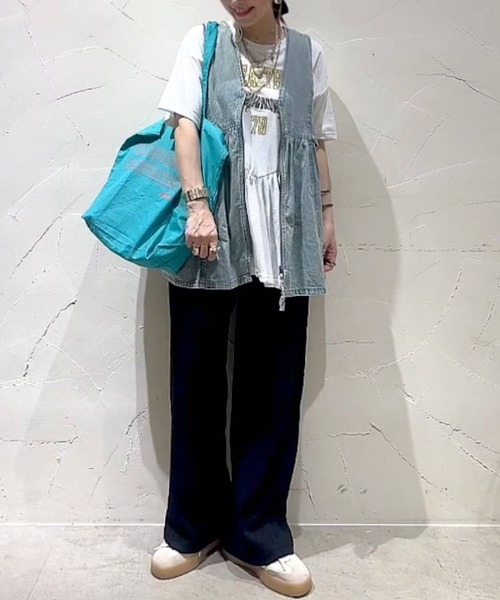 niko and...（ニコアンド）の「オリジナルロゴ パッカブルトートバッグ（トートバッグ・レディース・ネイビー/チャコール/ナチュラル/ピンク/グリーン/マスタード・0）」の17枚目の写真