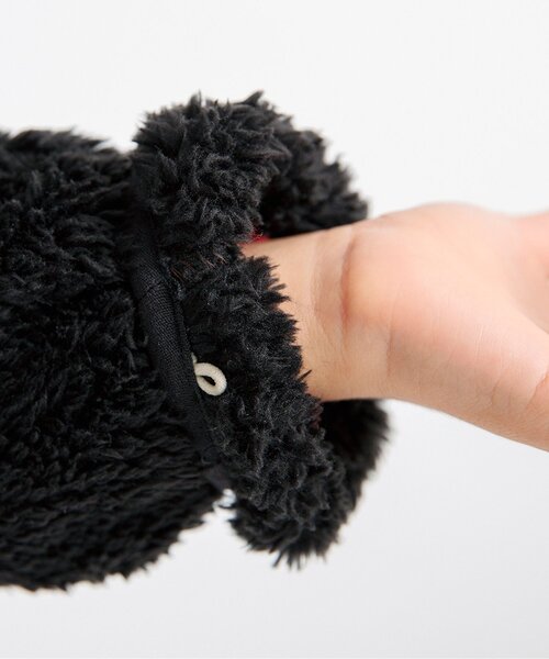 BREEZE（ブリーズ）の「【合体シリーズ】ファーフリースジャケット（ブルゾン・キッズ・パープル/ピンク/レインボー/ブラック/アイボリー/オフホワイト・90/100/110/120/130/140/150）」の8枚目の写真