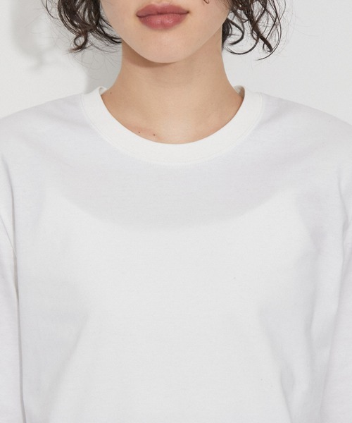 ADAM ET ROPE'（アダムエロペ）の「ショルダーパッドロンTEE（Tシャツ/カットソー・レディース・ホワイト/ブラック・FREE）」の17枚目の写真