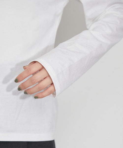 ADAM ET ROPE'（アダムエロペ）の「ショルダーパッドロンTEE（Tシャツ/カットソー・レディース・ホワイト/ブラック・FREE）」の15枚目の写真