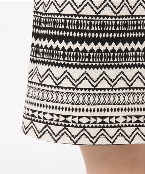 WEGO（ウィゴー）の「WEGO/ネイティブボックススカート（スカート・レディース・ワイン/ブラック・FREE）」の10枚目の写真