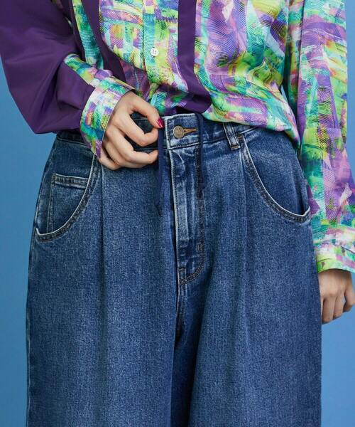 FRAPBOIS（フラボア）の「カーブデニム2 パンツ（デニムパンツ・レディース・ブルー/ブラック・0/1/2/3）」の8枚目の写真