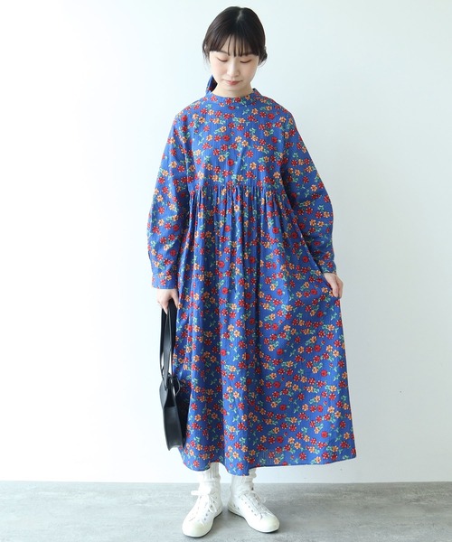 bulle de savon（ビュルデサボン）の「パンジープリント ワンピース