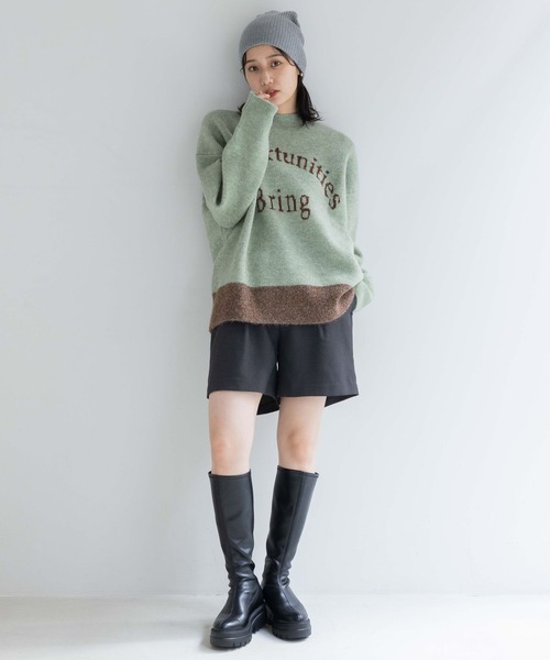 LOWRYS FARM(ローリーズファーム)の「ウールライクショートパンツ 133391(その他パンツ・レディース・チャコールグレー/アイボリー/ブラック・FREE)」の12枚目の写真