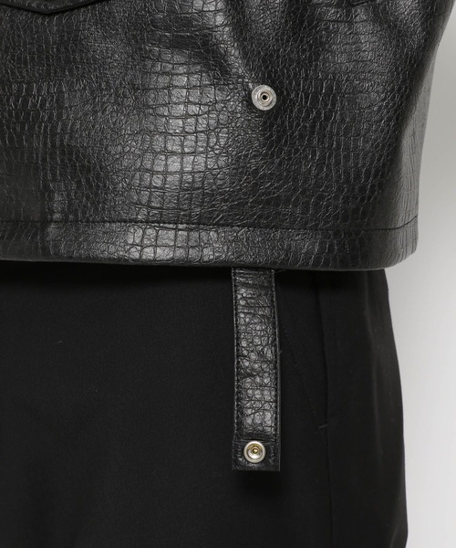 HARE(ハレ)の「【SET UP対応】レザーショートダブルライダース(HARE)(ライダースジャケット・メンズ・ブラック/ブラック系その他・SMALL/MEDIUM)」の15枚目の写真