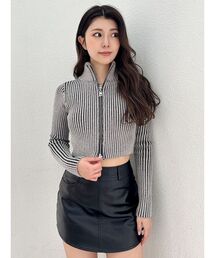 GYDA | Ｗファスナーリブニットトップス(ニット/セーター)