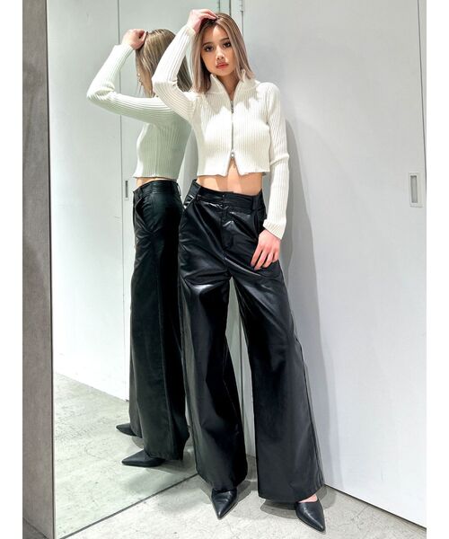 GYDA（ジェイダ）の「Ｗファスナーリブニットトップス（ニット/セーター・レディース・ブラック/その他1/オフホワイト・FREE）」の21枚目の写真