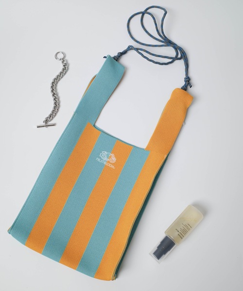 FRUIT OF THE LOOM（フルーツオブザルーム）の「FRUIT OF THE LOOM / FTL STRIPED MINI SHOULDER BAG / 80677600（ショルダーバッグ・レディース・サックスブルー/グリーン/レッド/ラベンダー/ネイビー・ONESIZE）」の4枚目の写真