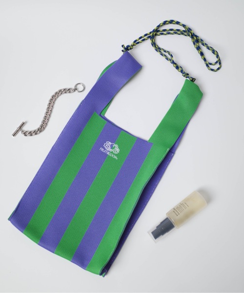 FRUIT OF THE LOOM（フルーツオブザルーム）の「FRUIT OF THE LOOM / FTL STRIPED MINI SHOULDER BAG / 80677600（ショルダーバッグ・レディース・サックスブルー/グリーン/レッド/ラベンダー/ネイビー・ONESIZE）」の11枚目の写真