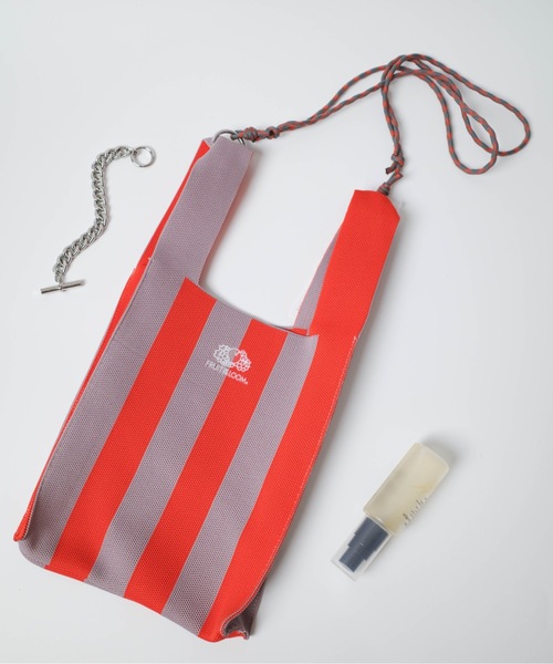 FRUIT OF THE LOOM（フルーツオブザルーム）の「FRUIT OF THE LOOM / FTL STRIPED MINI SHOULDER BAG / 80677600（ショルダーバッグ・レディース・サックスブルー/グリーン/レッド/ラベンダー/ネイビー・ONESIZE）」の10枚目の写真