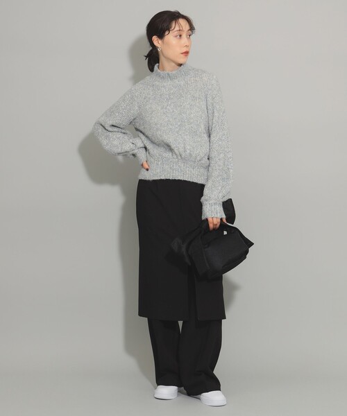 Ray BEAMS（レイビームス）の「ミックス ブークレ ハイネック ニット（ニット/セーター・レディース・サックスブルー/ピンク・ONE SIZE）」の9枚目の写真