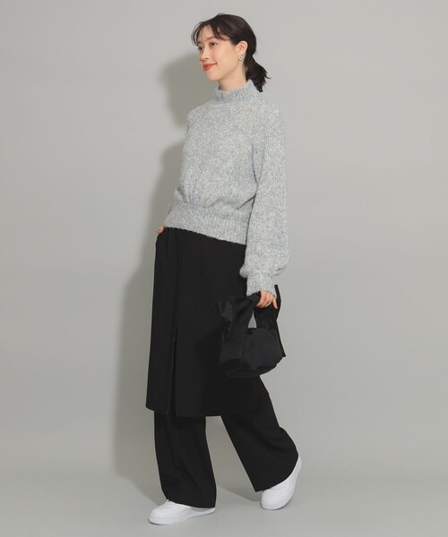 Ray BEAMS（レイビームス）の「ミックス ブークレ ハイネック ニット（ニット/セーター・レディース・サックスブルー/ピンク・ONE SIZE）」の10枚目の写真