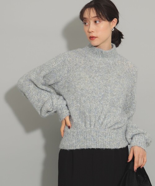 Ray BEAMS（レイビームス）の「ミックス ブークレ ハイネック ニット（ニット/セーター・レディース・サックスブルー/ピンク・ONE SIZE）」の11枚目の写真