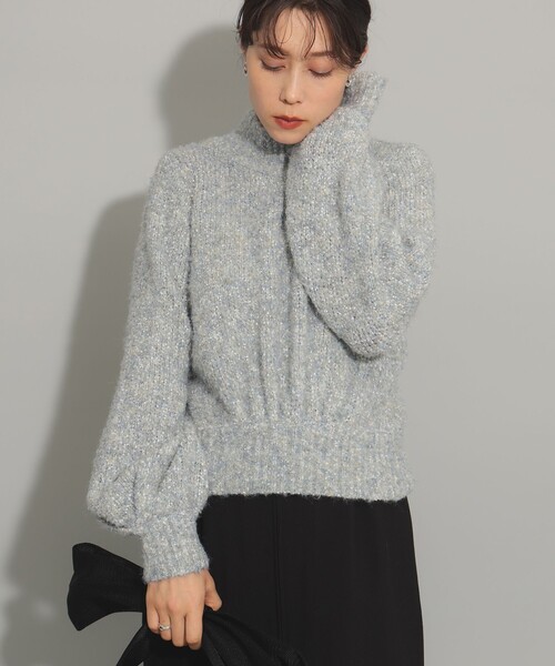 Ray BEAMS（レイビームス）の「ミックス ブークレ ハイネック ニット（ニット/セーター・レディース・サックスブルー/ピンク・ONE SIZE）」の12枚目の写真