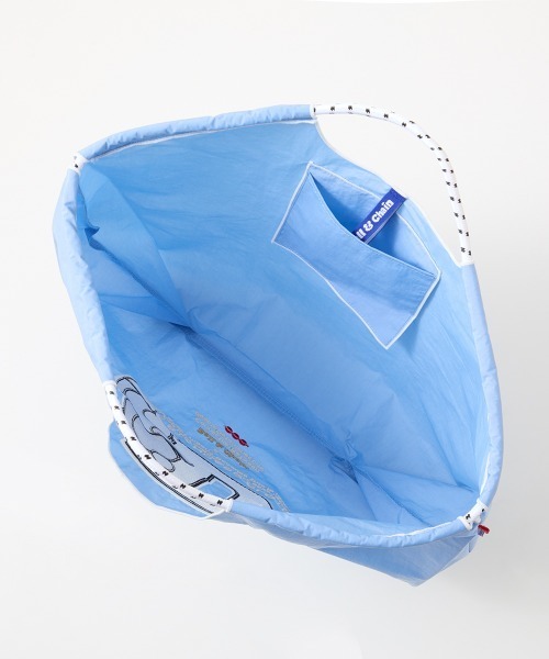 DOUBLE STANDARD CLOTHING（ダブルスタンダードクロージング）の「Ball&Chain / D logo bear ショッピングバッグ（WEB限定）（エコバッグ/サブバッグ・レディース・ブラック/サックスブルー・FREE）」の4枚目の写真