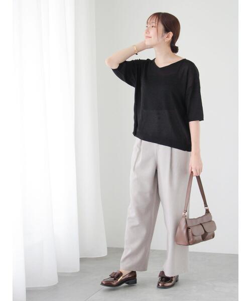 Te chichi TERRASSE(テチチテラス)の「前後2WAYラメニット(ニット/セーター・レディース・ブラック/グレー/モカ・F)」の5枚目の写真