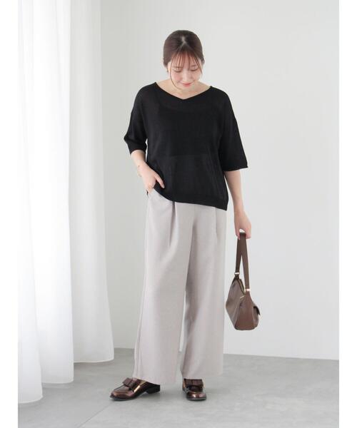 Te chichi TERRASSE(テチチテラス)の「前後2WAYラメニット(ニット/セーター・レディース・ブラック/グレー/モカ・F)」の6枚目の写真