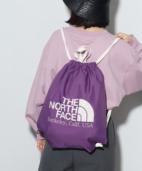 THE NORTH FACE(ザノースフェイス)の「【THE NORTH FACE/ザノースフェイス】BIG LOGO STRING BAG / ビッグロゴストリングバッグ(バックパック/リュック・メンズ・グリーン/バイオレット/ブルー/オレンジ/ピンク/ブラック/クリーム・FREE)」の5枚目の写真