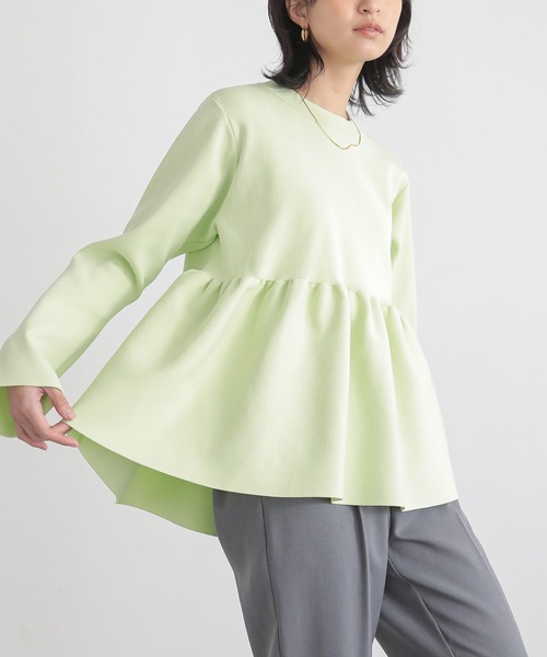 新色追加]ペプラムニットプルオーバー【サスティナブル】（ニット