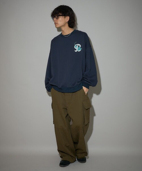 PUBLUX（パブリュクス）の「Bohemian Chop/ボヘミアンチョップ バックプリント 虎 スウェット　限定展開（スウェット・レディース・ネイビー/アッシュグレー/チャコールグレー・L/M/S）」の4枚目の写真