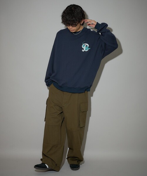 PUBLUX（パブリュクス）の「Bohemian Chop/ボヘミアンチョップ バックプリント 虎 スウェット　限定展開（スウェット・レディース・ネイビー/アッシュグレー/チャコールグレー・L/M/S）」の7枚目の写真