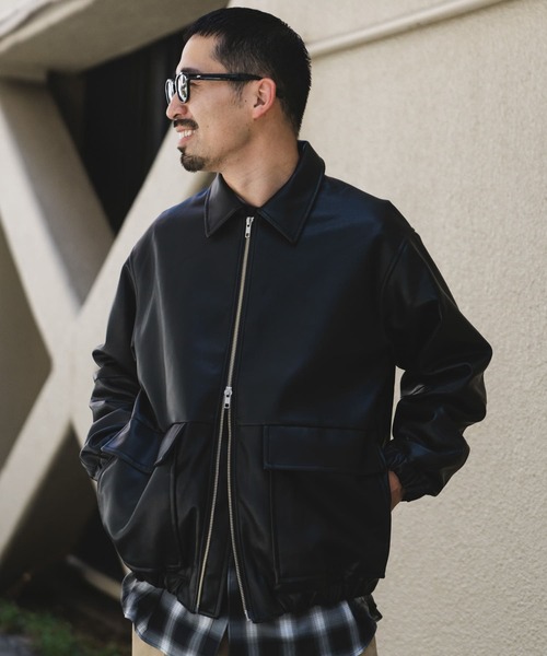 URBAN RESEARCH DOORS（アーバンリサーチドアーズ）の「FL フライトジャケット（ライダースジャケット・メンズ・ブラック・MEDIUM/LARGE）」の3枚目の写真