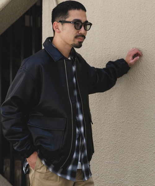 URBAN RESEARCH DOORS（アーバンリサーチドアーズ）の「FL フライトジャケット（ライダースジャケット・メンズ・ブラック・MEDIUM/LARGE）」の6枚目の写真