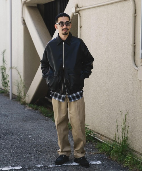 アーバンリサーチ FL フライトジャケット ブラック Mサイズ レザーブルゾン URBAN RESEARCH DOORS（アーバンリサーチドアーズ）の「FL