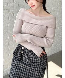 RESEXXY | リブニットオフショルトップス(ニット/セーター)