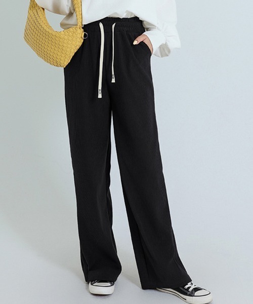 Coo+i（クーイ）の「裏起毛パンツ（スウェットパンツ・レディース・ブラウン/チャコールグレー/ブラック・M）」の2枚目の写真