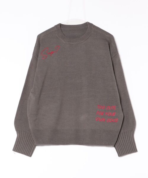 ロゴ刺繍ニットプルオーバー(ニット/セーター)|STYLEBLOCK(スタイルブロック)