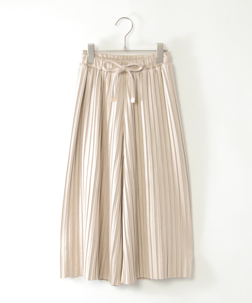 ikka(イッカ)の「【親子コーデ】スエード風プリーツパンツ(120~160cm)(その他パンツ・キッズ・オフホワイト/モカ・120/130/140/150/160)」の2枚目の写真