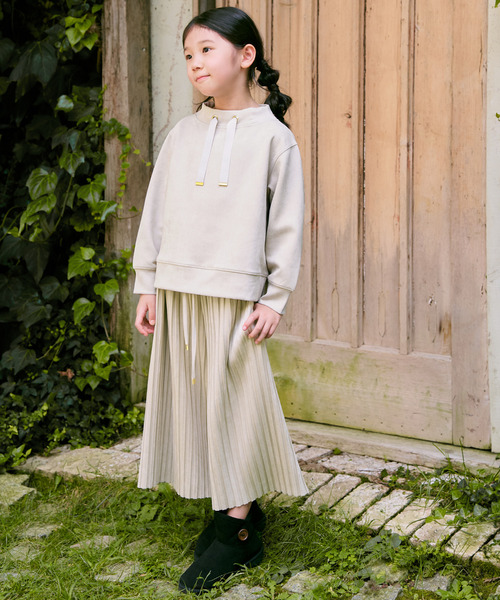 ikka(イッカ)の「【親子コーデ】スエード風プリーツパンツ(120~160cm)(その他パンツ・キッズ・オフホワイト/モカ・120/130/140/150/160)」の9枚目の写真