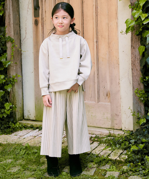 ikka(イッカ)の「【親子コーデ】スエード風プリーツパンツ(120~160cm)(その他パンツ・キッズ・オフホワイト/モカ・120/130/140/150/160)」の11枚目の写真