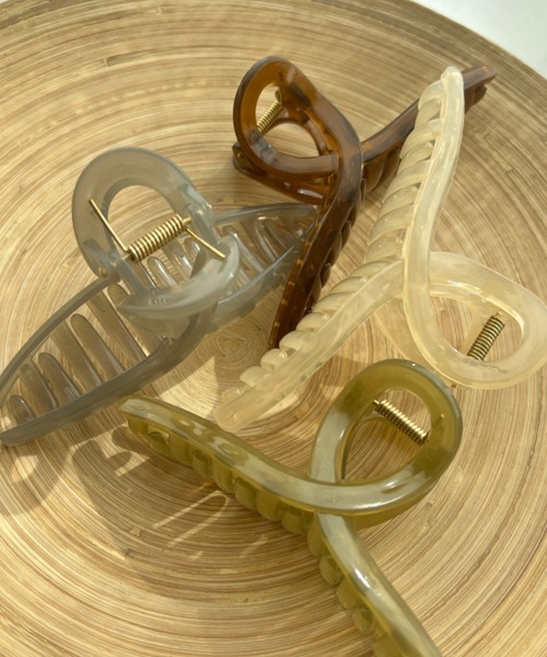 ciite'（シーテ）の「アクリルバンス クリップ（バレッタ/ヘアクリップ・レディース・グレー/ブラウン/アイボリー/カーキ・FREE）」の21枚目の写真