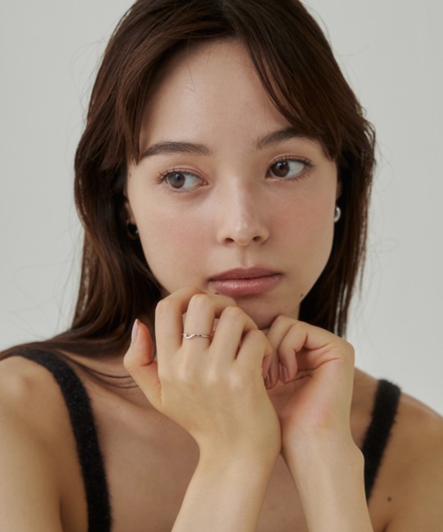 ciite' surgical stainless(シーテサージカルステンレス)の「【 金属アレルギー対応 】 ニュアンスビジューリング サージカルステンレス(リング・レディース・ゴールド/シルバー/ピンクゴールド・15号/13号/11号/7号/9号)」の7枚目の写真