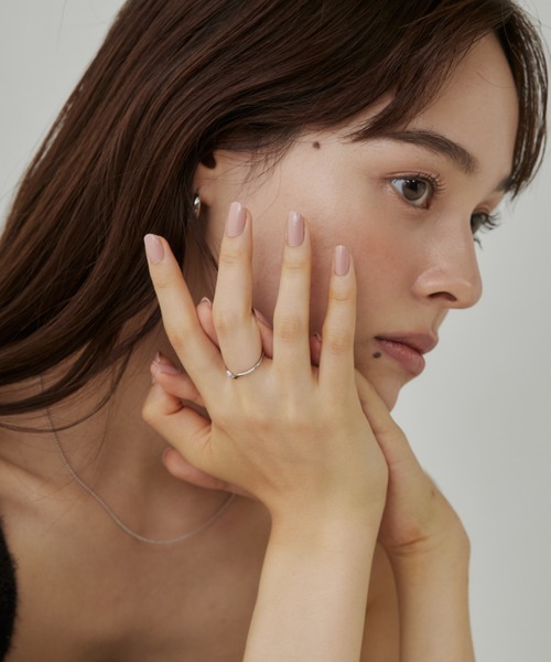 ciite' surgical stainless(シーテサージカルステンレス)の「【 金属アレルギー対応 】 ニュアンスビジューリング サージカルステンレス(リング・レディース・ゴールド/シルバー/ピンクゴールド・15号/13号/11号/7号/9号)」の8枚目の写真