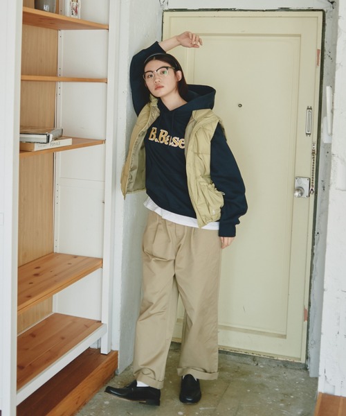 BROKEN BASE（ブロークンベース）の「B.Base 裏毛フーディ（パーカー・メンズ・レッド系/杢グレー/パープル系/ネイビー/ブラック系・SMALL/MEDIUM/LARGE/X-LARGE）」の12枚目の写真